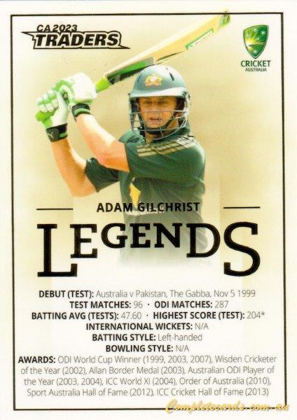 2023-24 TLA Traders Cricket Australia Luxe - Legends Case Card