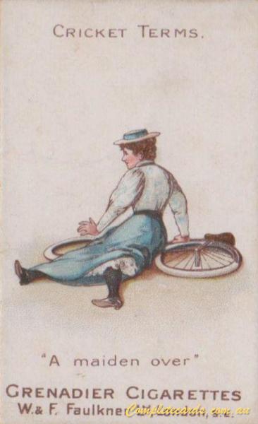 1899 W & F Faulkner Grenadier Cigarettes "Cricket Terms"
