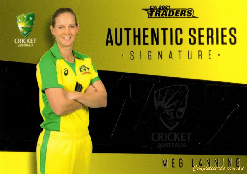 2021-22 TLA Traders Cricket Australia - Authentic Series Gold Foil Signatures