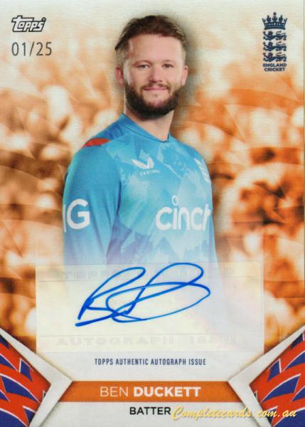 2024 Topps England Cricket Set - Autographs - /25