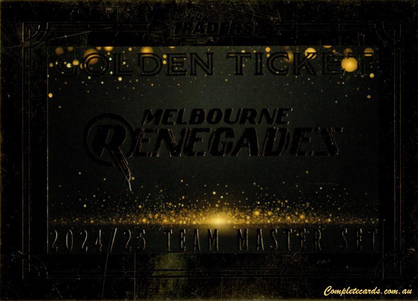 2024-25 TGI Traders Cricket Australia Luxe - Golden Ticket