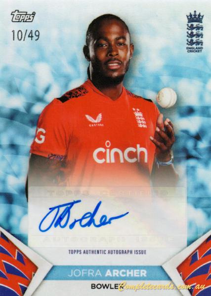 2024 Topps England Cricket Set - Autographs - /49
