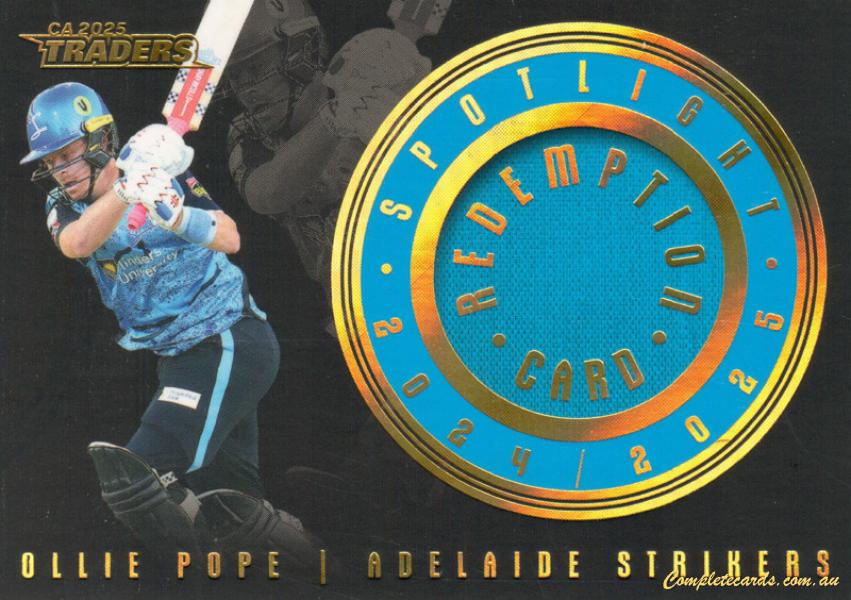 2025-26 TGI Traders Cricket Australia Luxe - Spotlight Jersey Patch Gold