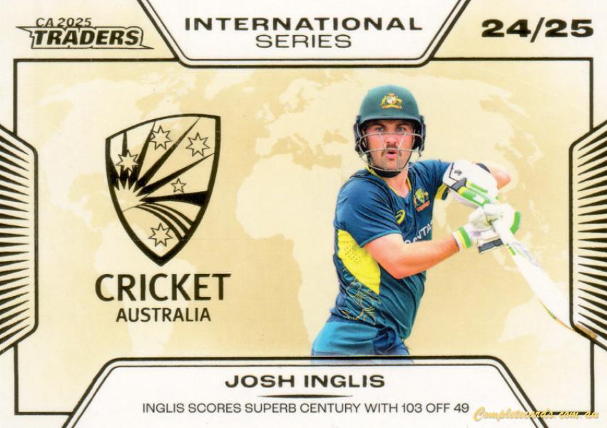 2025-26 TGI Traders Cricket Australia Luxe - International Series Gold