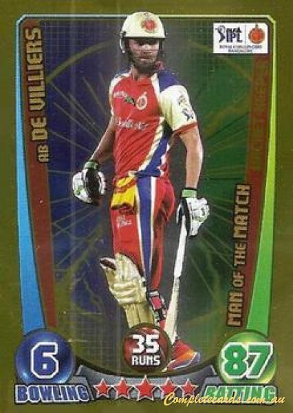 2012 Topps Cricket Attax IPL - Man of the Match 