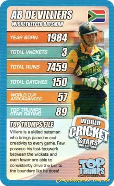 2015 Top Trumps World Cricket Stars ODI Edition 