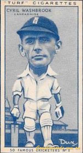 1950 Carreras Cigarettes 50 Famous Cricketers 