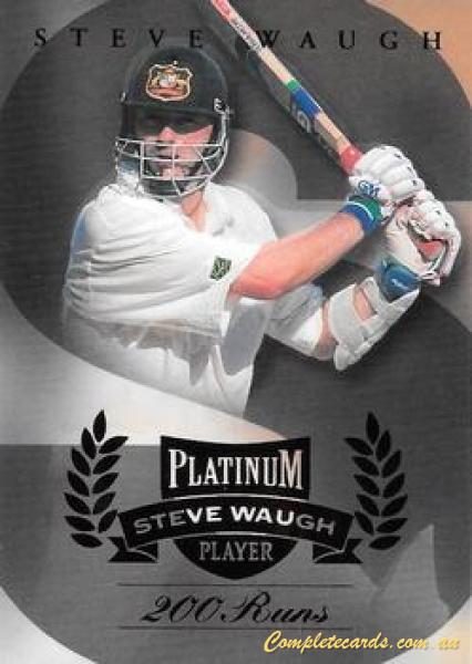 1996 Futera The Decider - Steve Waugh Platinum Player 