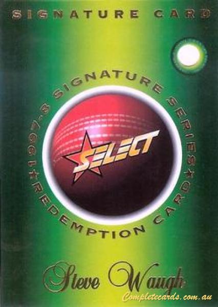 1997-98 Select - Select Signatures Redemptions 
