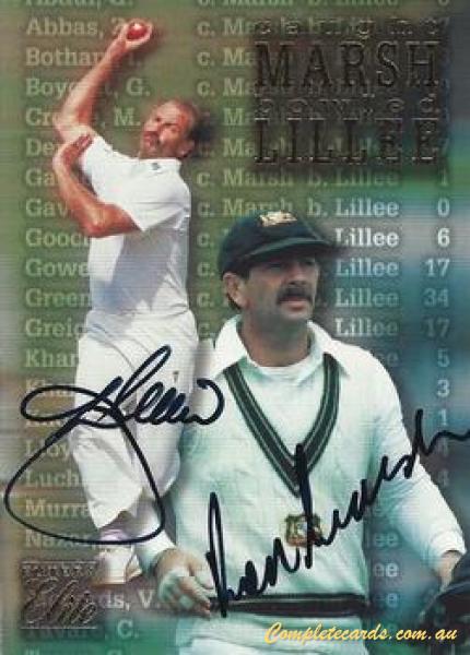 1996 Futera Elite - Rod Marsh / Dennis Lillee Double Autograph 