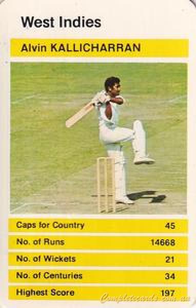 1979 Top Trumps World Cricketers 