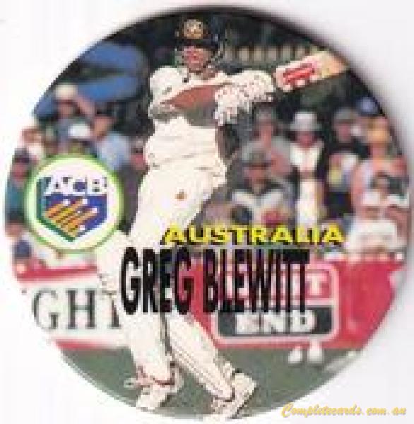 1995 Crown & Andrews Cricket Test Series & Sheffield Shield POG Pack Milk Caps - Base