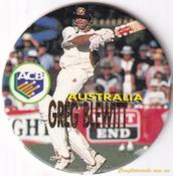 1995 Crown & Andrews Cricket Test Series & Sheffield Shield POG Pack Milk Caps - Gold Foil Parallel