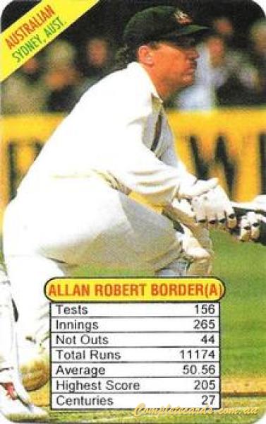 1997 Universal Cricket Test Superstars Trump Game (Batsmen) 