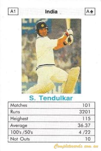 1996 Surana Top Trump ODI Cricket Batsmen 