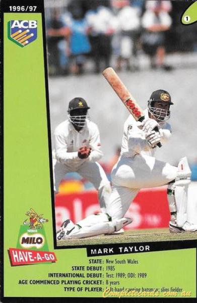 1996-97 Milo "Have-A-Go" Cricket 