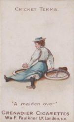1899 W & F Faulkner Grenadier Cigarettes "Cricket Terms"