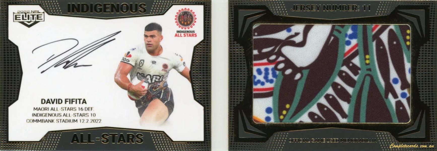 2022 NRL Elite - All-Stars Booklet 