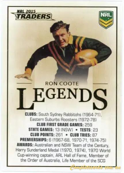 2015 NRL Traders - Legends Case Cards
