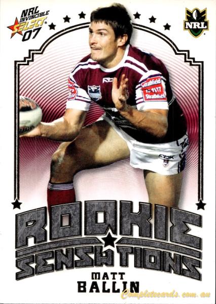 2007 Select NRL Invincible - Rookie Sensations 