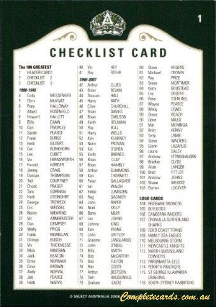 2008 NRL Centenary - Base