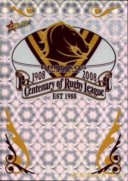 2008 NRL Centenary - Holofoil Club Logos