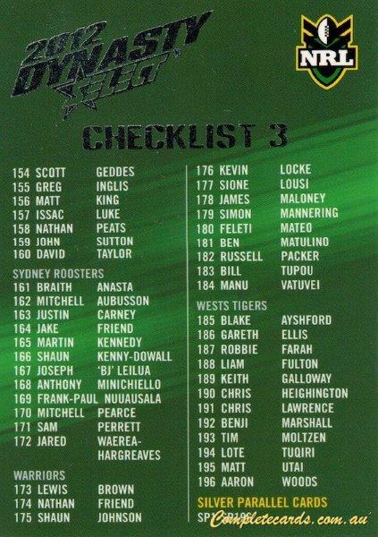 Checklist 3