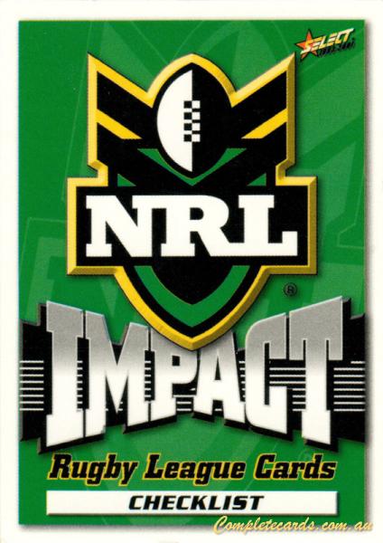 2001 NRL Impact - Base