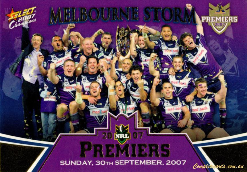 2007 Select NRL Invincible - Premiers Set