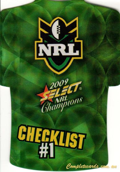 2009 Select NRL Champions - Holographic Jersey 