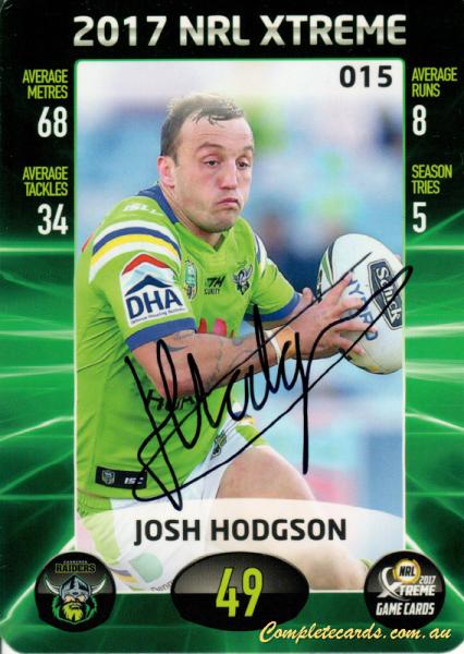 2017 NRL Xtreme - Authentic Player Autograph 