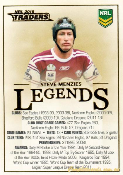 2016 NRL Traders - Legends Case Cards