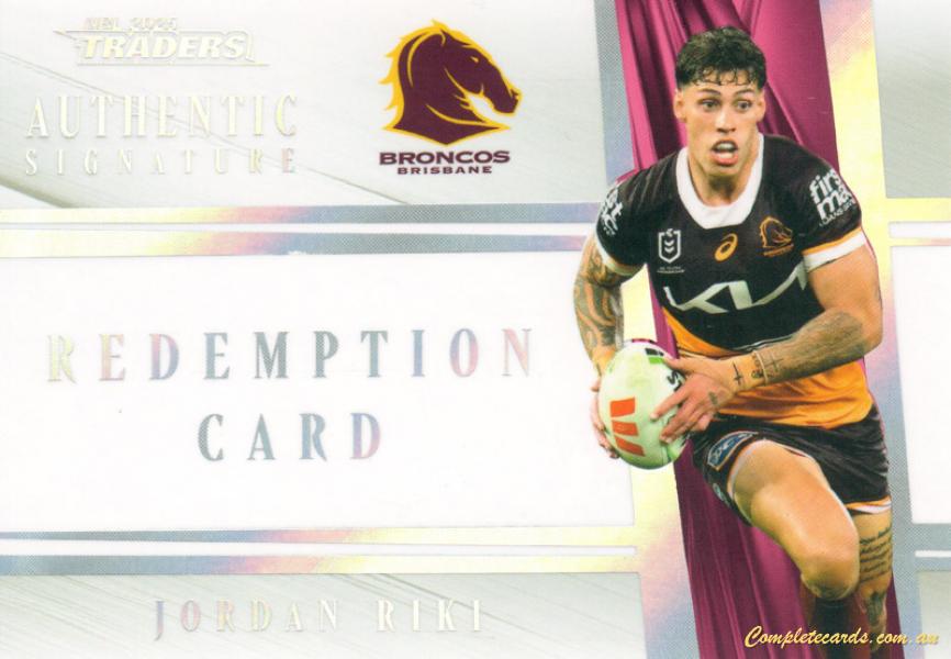 2025 NRL Traders Titanium - Authentic Signature White