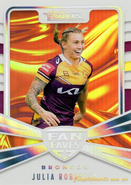 2025 NRL Traders Titanium - Fan Faves Red