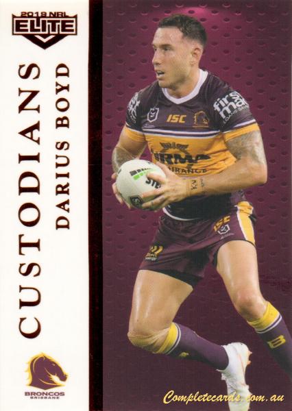 2019 NRL Elite - 2019 Box Cards - Custodians 