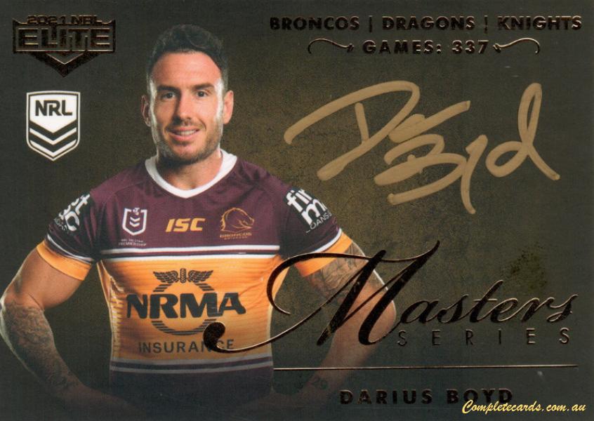 2021 NRL Elite - Masters Series Signatures 