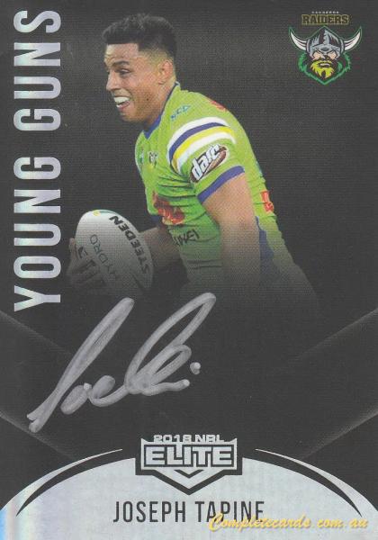 2018 NRL Elite - Young Guns Signature Series - Black 