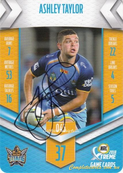2018 NRL Xtreme - Authentic Player Autograph 