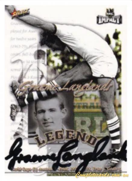 2001 NRL Impact - Legend Cards