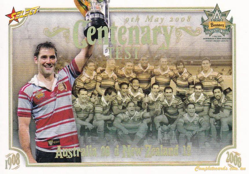 2008 NRL Centenary - Case Cards 