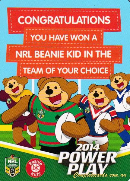 2014 NRL Power Play - Beanie Kids Redemption 