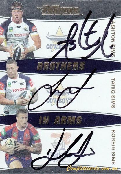 2014 NRL Traders - Three Brothers Signature Card