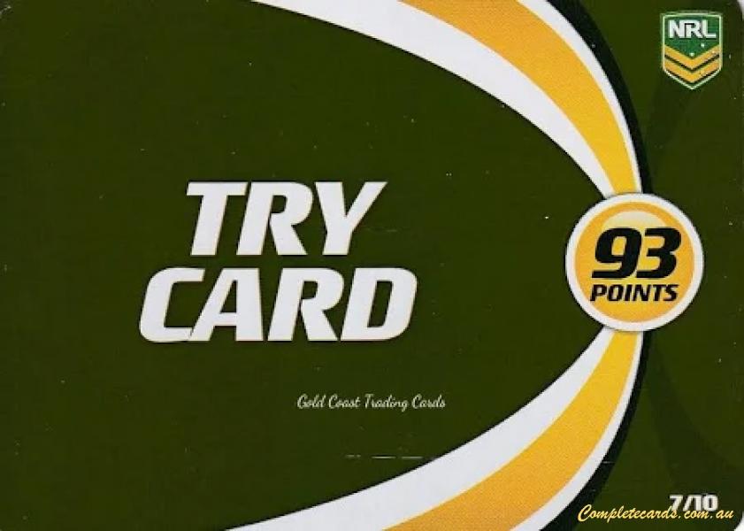 2013 NRL Power Play - Game Card
