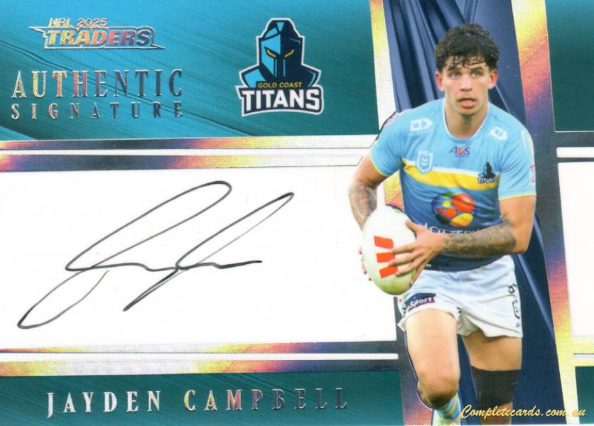2025 NRL Traders Titanium - Authentic Signature Team