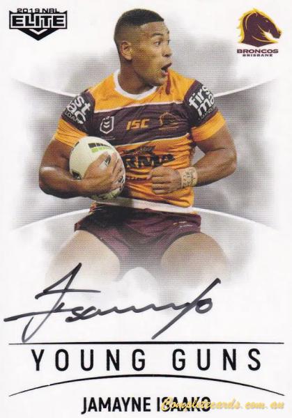 2019 NRL Elite - Young Guns White Signature