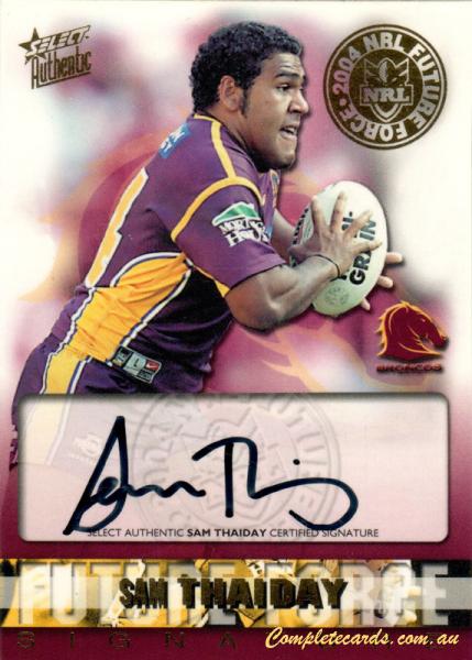 2004 Select Authentic - Future Force Signatures
