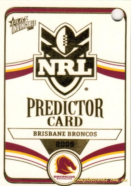 2006 Select Invincible - Premiership Predictor
