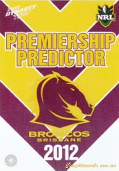 2012 NRL Dynasty - 2012 NRL Premiership Predictor