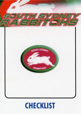 2003 RL Cardz - South Sydney Rabbitohs