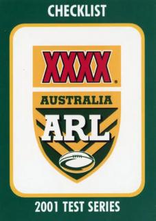 2003 RL Cardz - 2001 Test Series